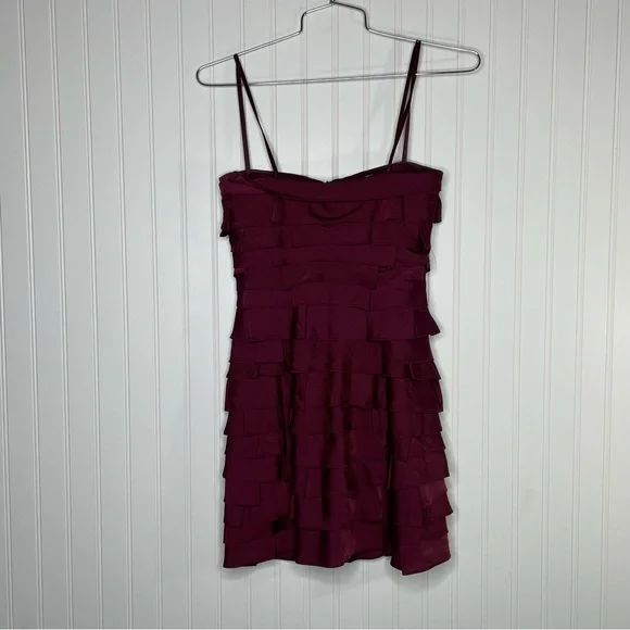 BCBGMaxAzria Plum Brandie Strapless Tiered Dress - Picture 5 of 8